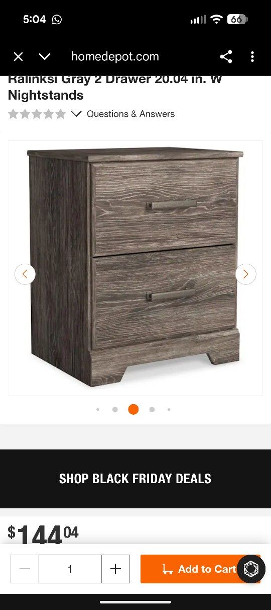 2 Drawer Nightstand