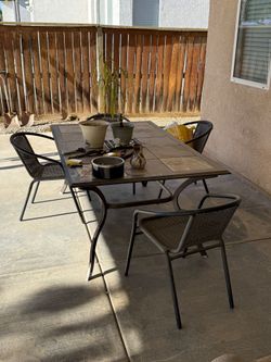 Patio table with 4 chairs