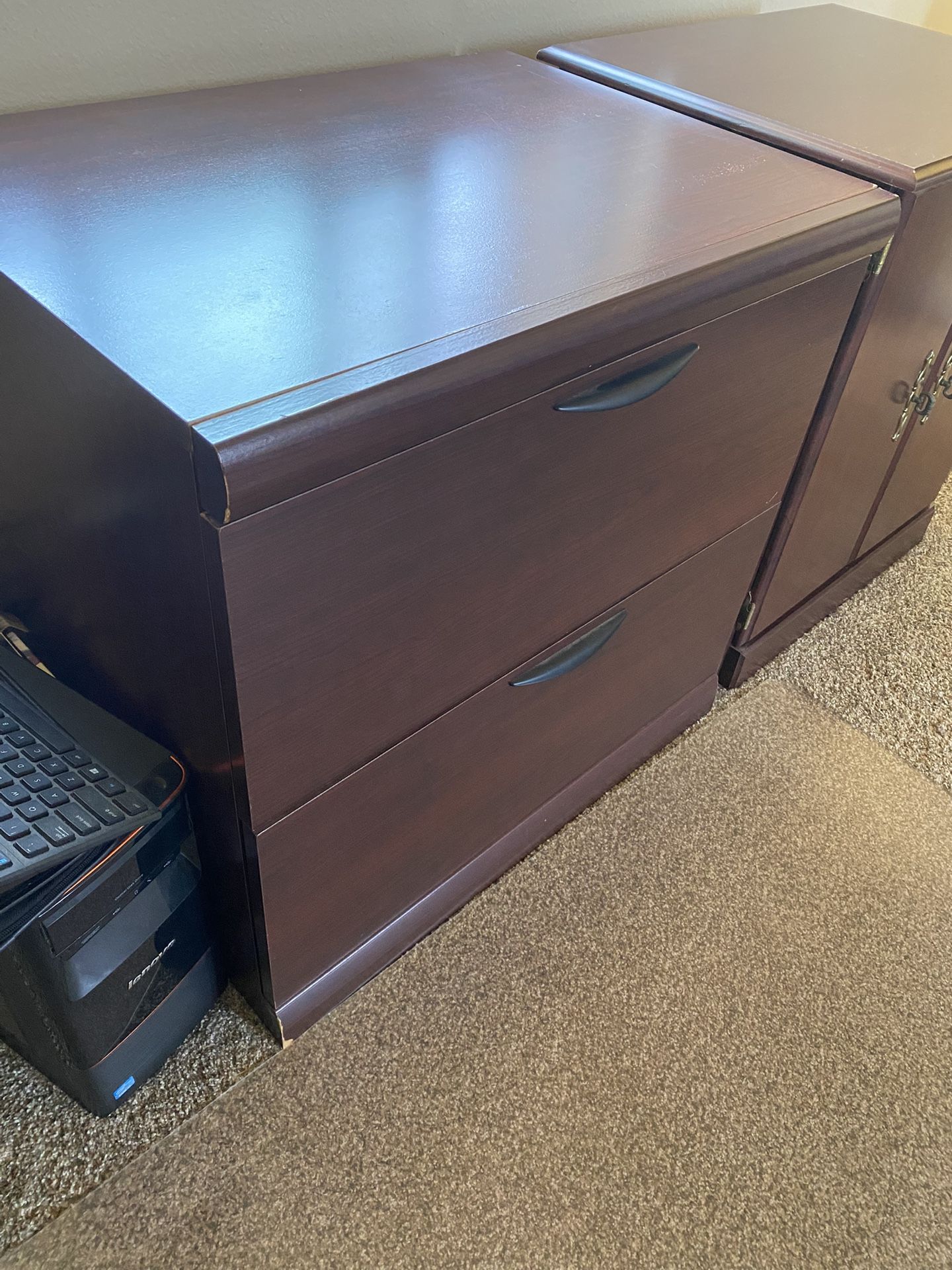 Wood 2 Drawer Lateral File Cabinet
