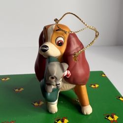 Disney Lady & the Tramp Porcelain Ornament Grolier w/ Box – Vintage 1990s