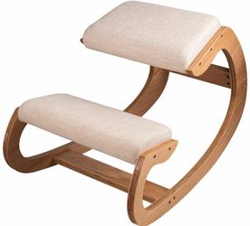 Ergonomic Kneeling Chair, Heavy Duty Posture Kneeling Stool with Extra Padding, Posture Support Comfortable Chairs, Angled Rocking Stool & Balancing S