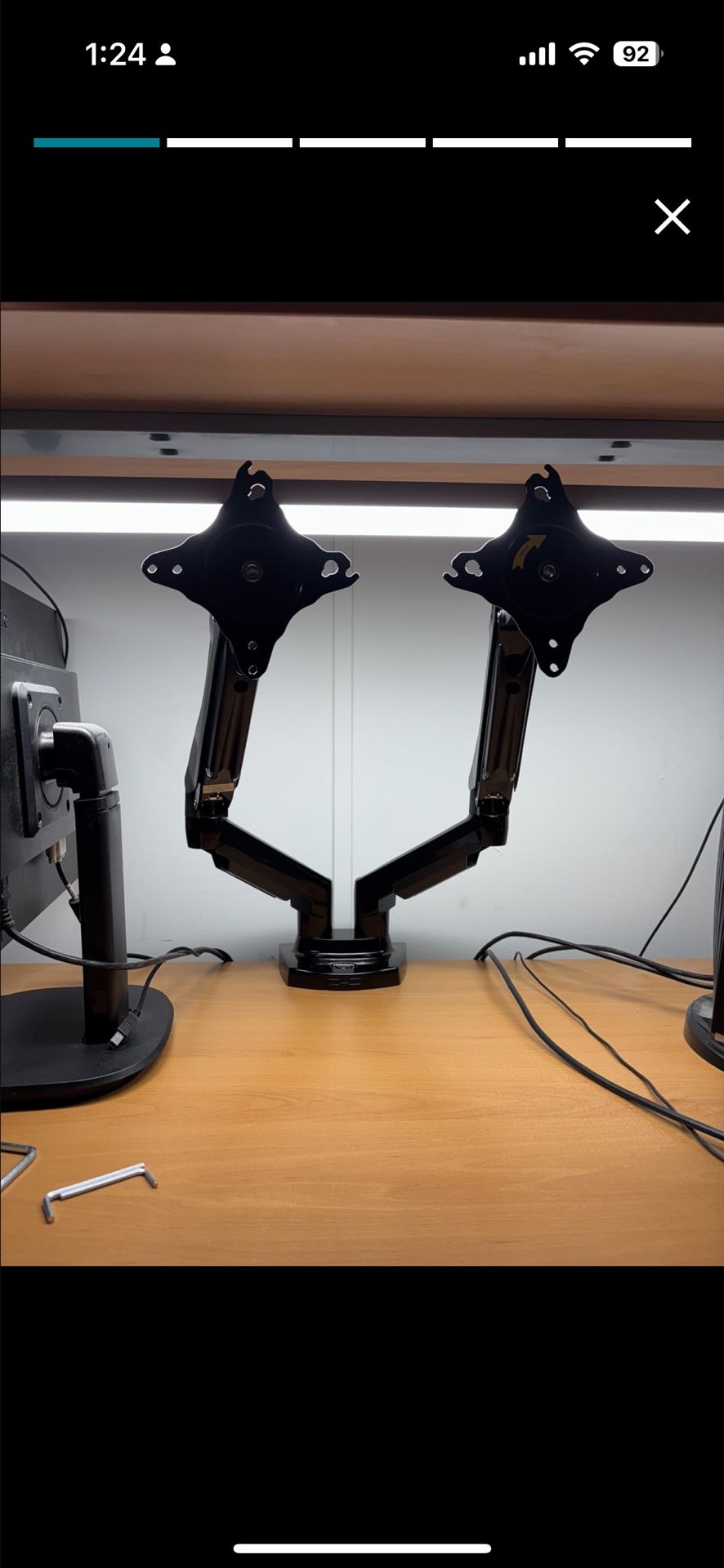 HUANUO Dual Monitor Arm – Gas-Spring, Fits 13–32” (Great Condition!)