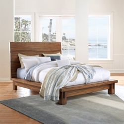 Rivina Queen Platform Bed Frame, Brown