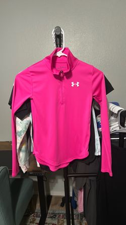 Girls Under Armour pink long sleeve size medium