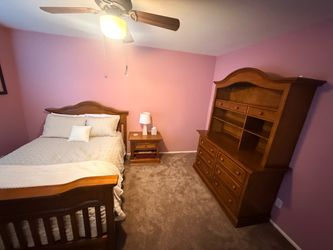 Solid Wood Bed, Dresser, Side Table Bedroom Set
