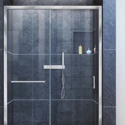 DreamLine Infinity-Z 44 to 48 in. x 72 in. Semi-Frameless Sliding Shower Door in Chrome