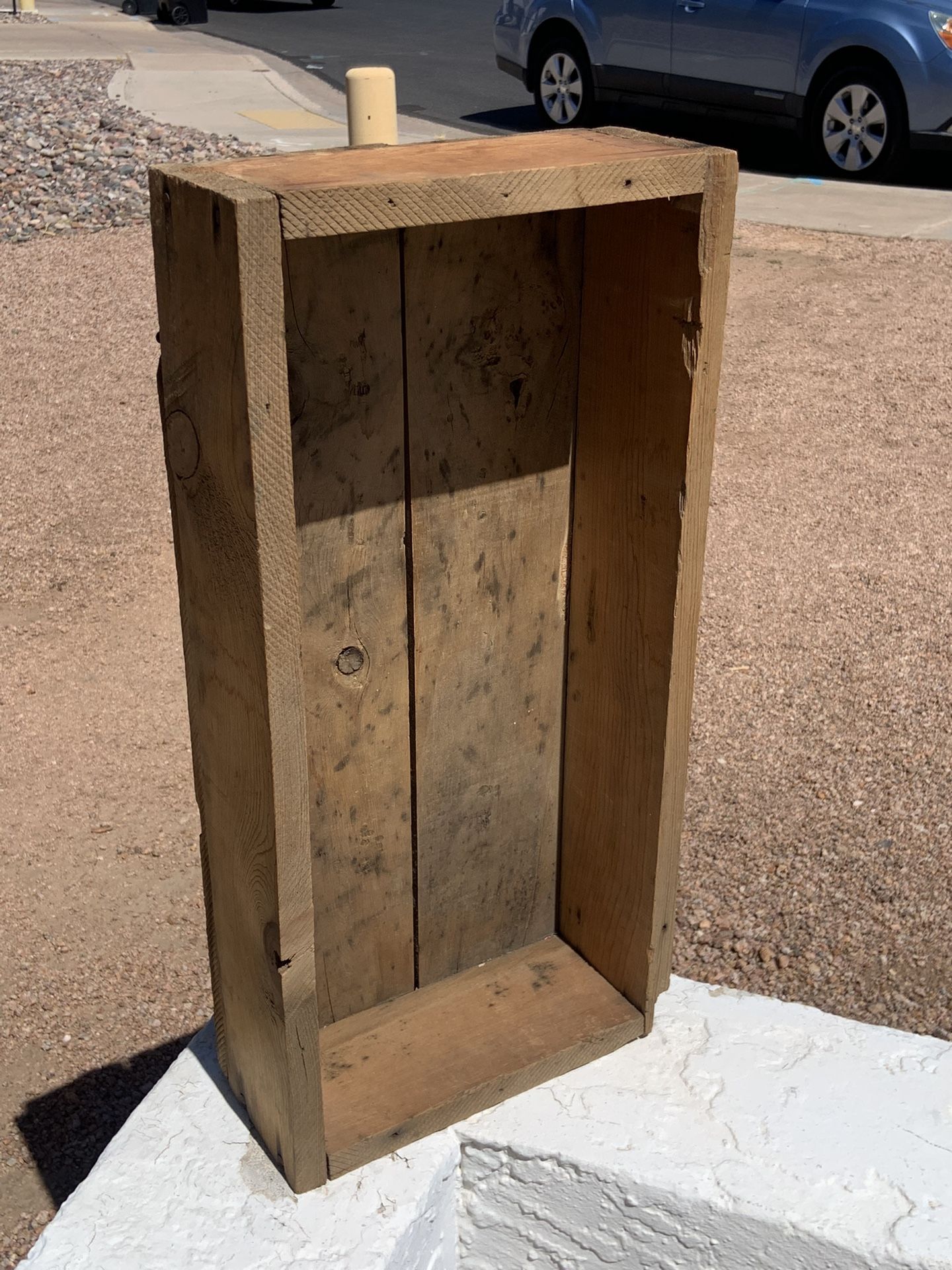 Old Solid Wood Box Drawer Organizer