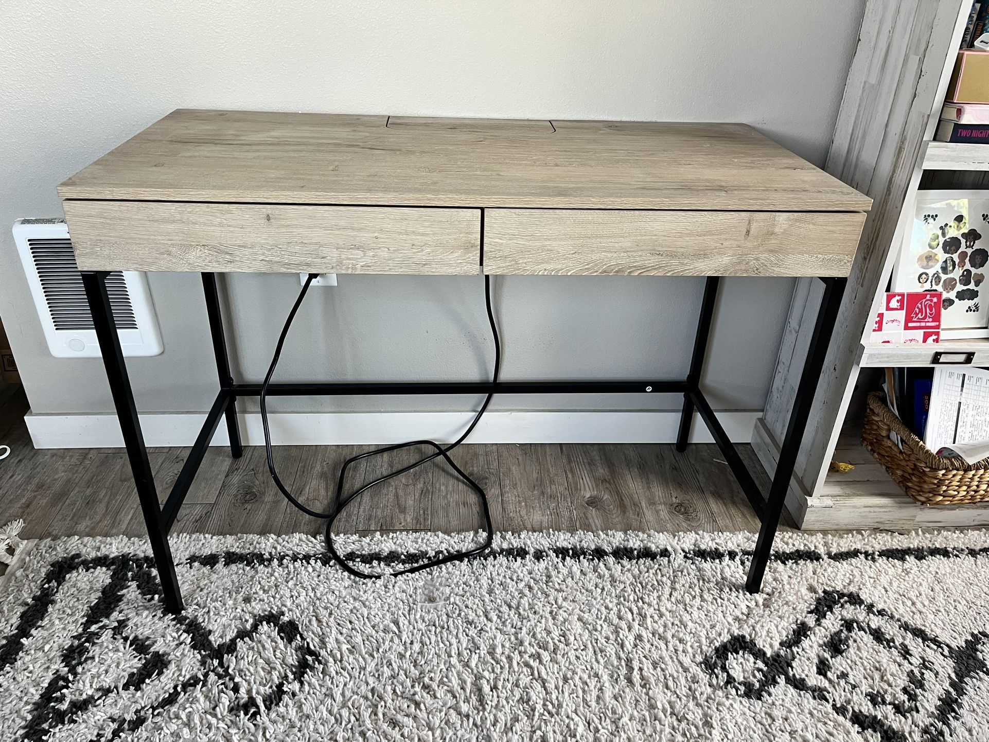 Loring Writing Desk from Threshold + Threshold Brand Lamp