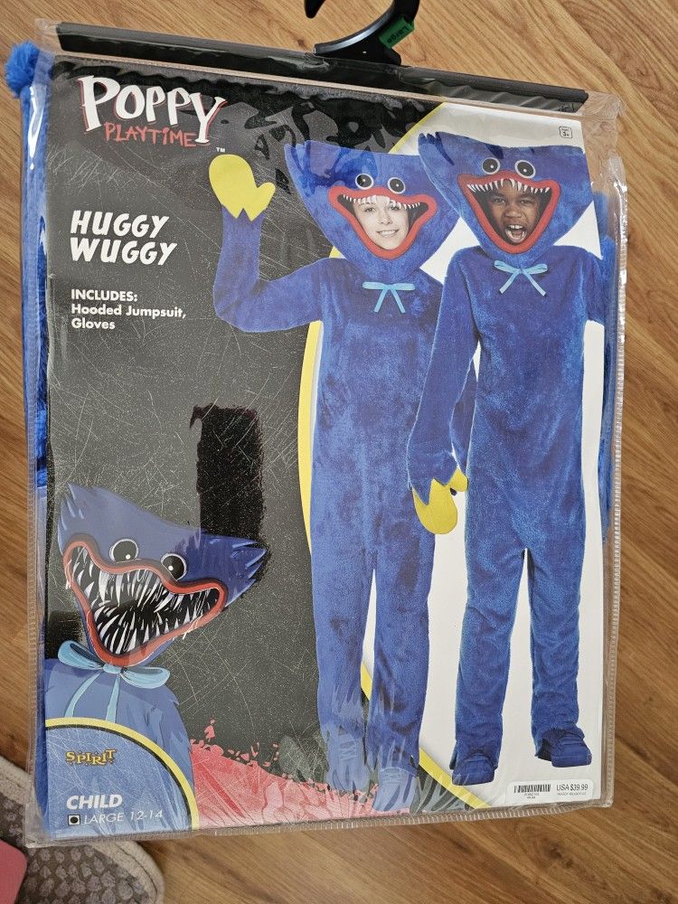 Huggy Wuggy Boys/Girls Costume Large 12-14