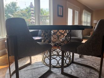 Round Dining Table with Chairs Set