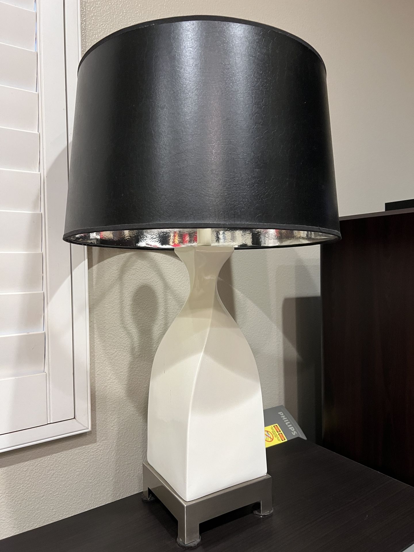 Like New Sculpture Night Stand White For Sale