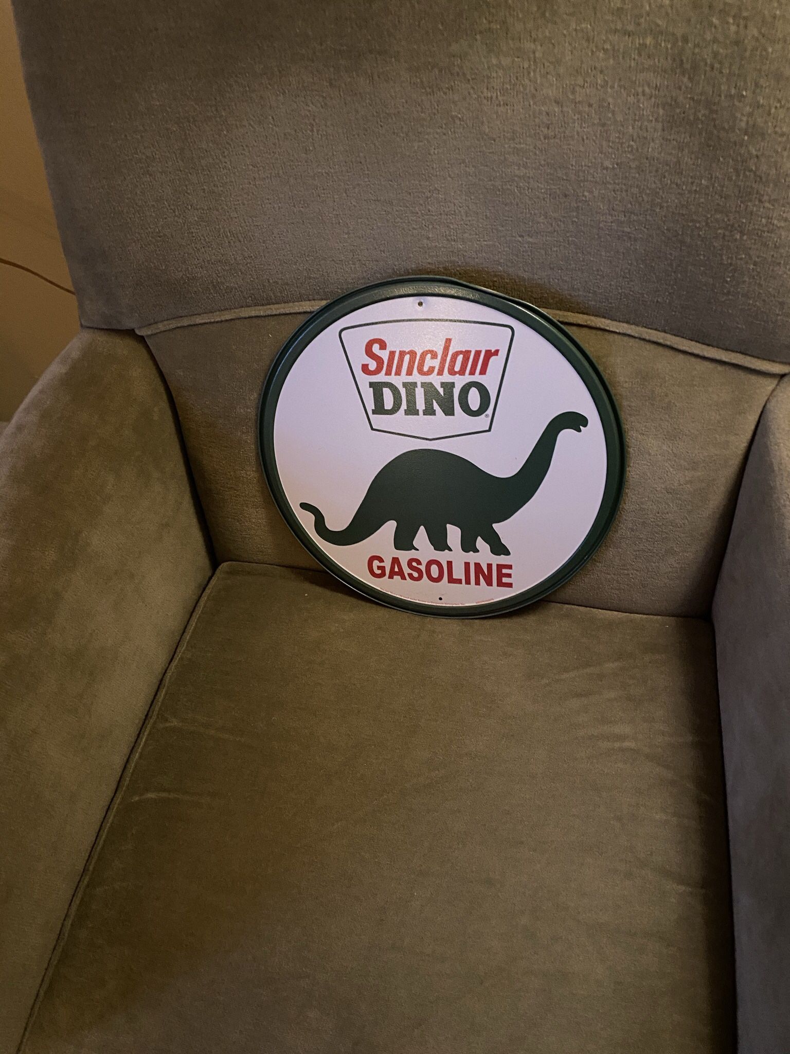 Vintage Metal Sinclair Dinosaur Sign