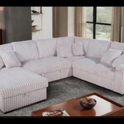 New! Super Comfy! Soft Touch LARGE Sofa Sectional Sleeper 