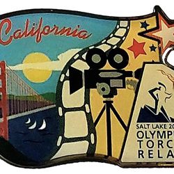 Vintage Collectible Olympics 2002 Salt Lake City Olympic Torch Relay California Lapel PinOlympics