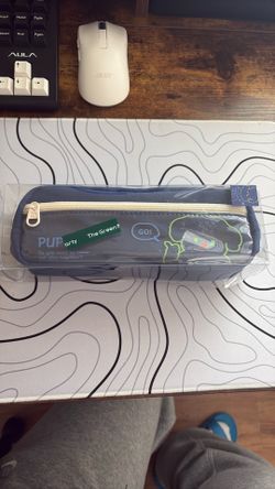 Cut dog Pencil Case (Blue)