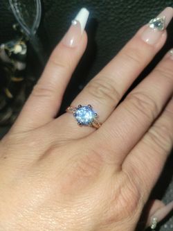 Rose Gold Ring with Round Stone