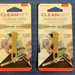 (2) The Original CleanKey KeySmart Copper Alloy New in Package Hands FreeTouch!!