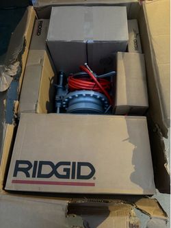 120-Volt Power Drive, Complete Heavy Duty 38 RPM Pipe Threading Machine & Oiler Set w/ Speed Chuck for 1/2 - 2 in.