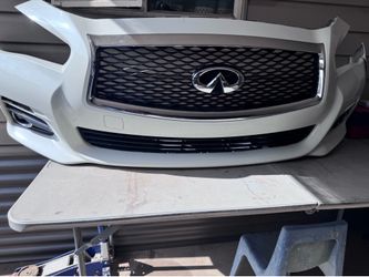 Infiniti q50 Front Bumper with OEM Grills/Logo/Fog light bezels