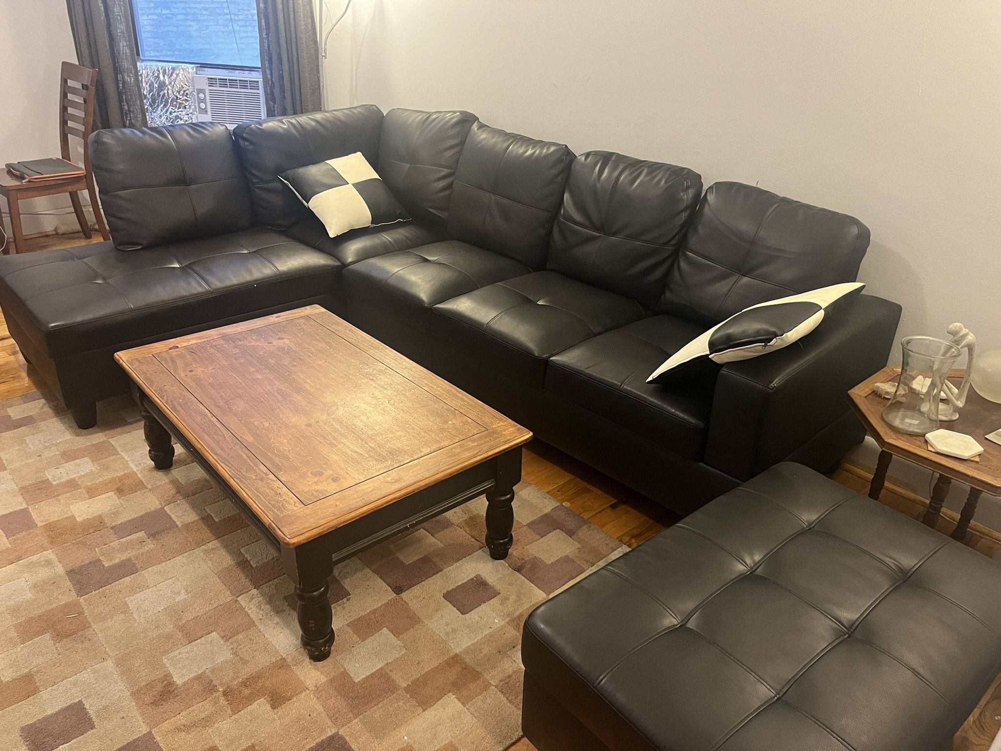 Russ 103.5” Sectional with Ottoman