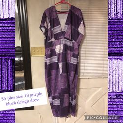 $5 Purple Color Block Dress 