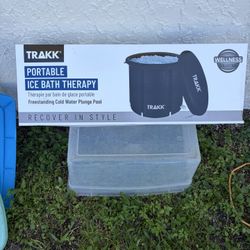 TRAKK Portable Ice Bath Tub Therapy with Cover - 150 Gallon