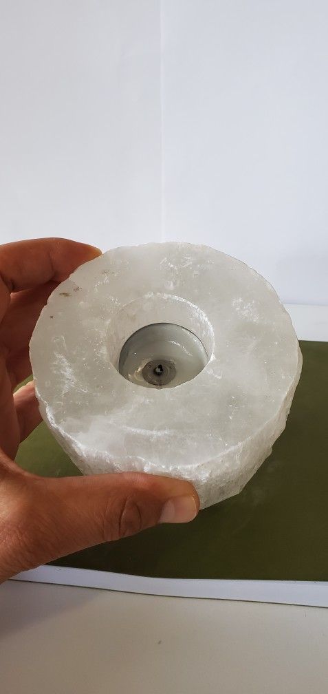 Selenite candle holders