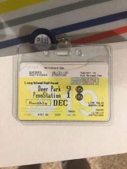 LIRR pass $100 till end of December