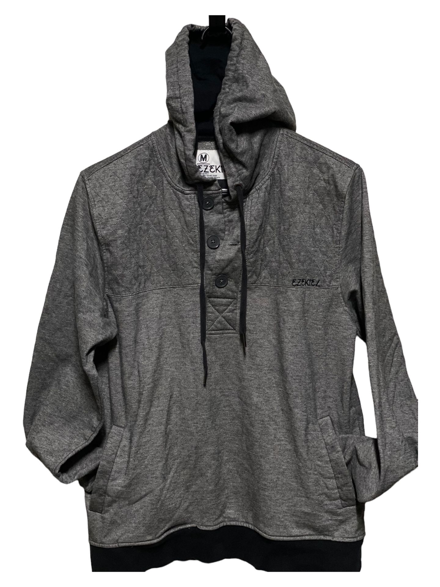 Ezekiel Gray Toggle Loop Pullover Hoodie Sweater Sweatshirt Men's Size Med  