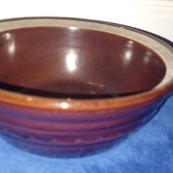 VINTAGE OVENPROOF STONEWARE USA MARCREST DAISY DOT BROWN SERVING DISH- RARE FIND!