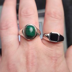 Brand New Silver Gemstone Rings Size 12