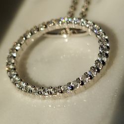 16" Eternity Sterling Silver Necklace