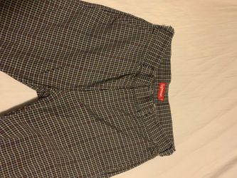 Supreme plaid work pants