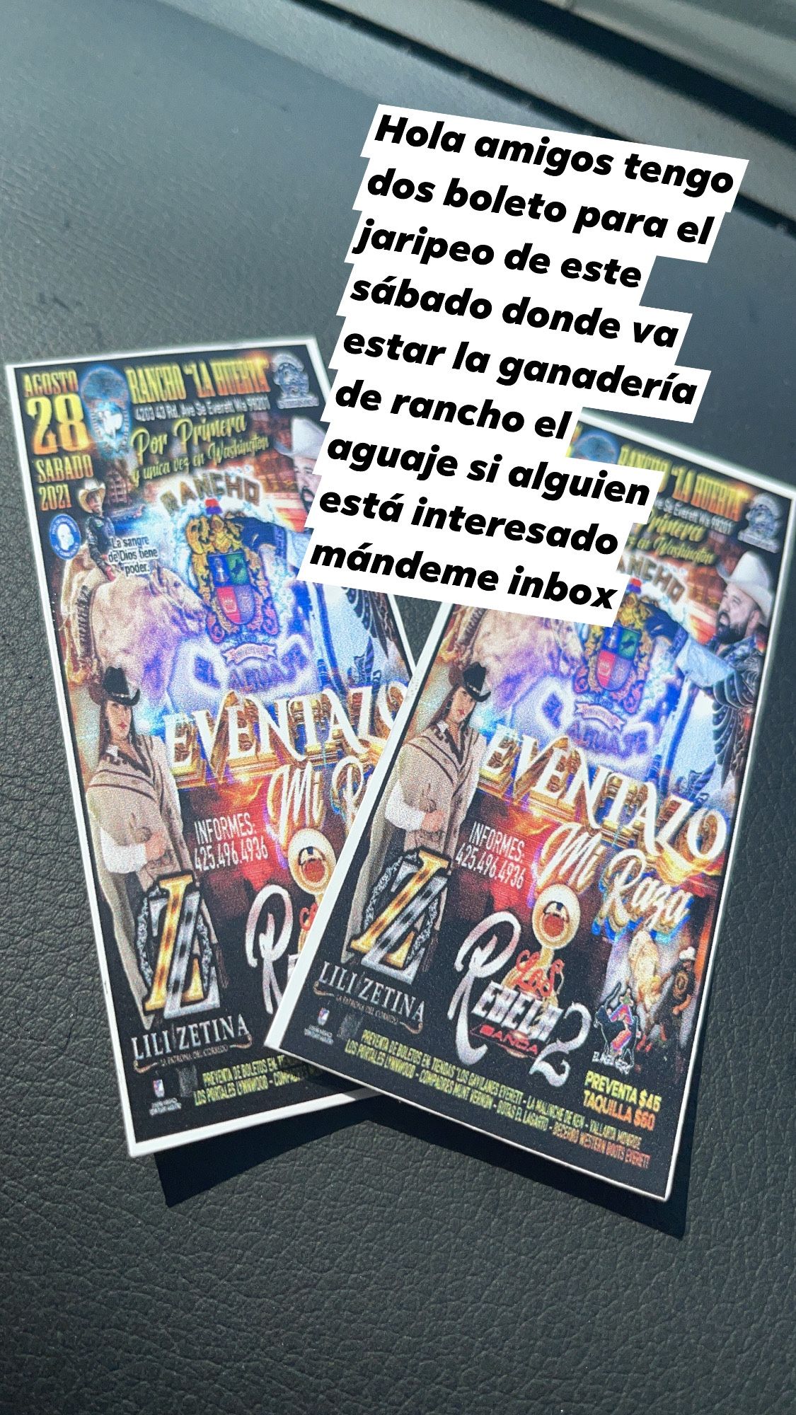 Boleto Para Jaripeo Sábado 28