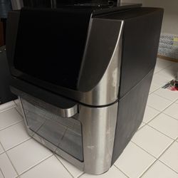 Gourmia 14qt All-in-One Digital Air Fryer, Oven, Rotisserie & Dehydrator: Stainless Steel, 1550W, Dishwasher-Safe Parts