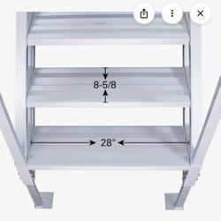 Extreme Max 3005.4281 Jumbo-Tread Universal Mount Dock Stairs with Railing - 6-Step