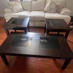 1 Coffee Table And 2 Side Table, Living Room Set