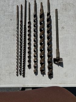 Set of 8 Long Shank Wood Drill BNits, Price is for all