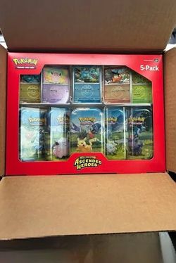 Pokemon Ascended Heros 5 pk tins