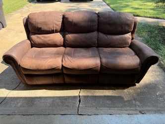 Brown Electric Reclining Sofa