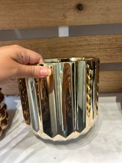 Pots Planter Vase Garden Home Decor Gold & Silver maceta
