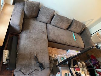 Brown mini sectional