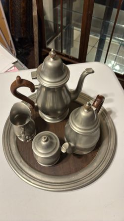 Pewter tea set