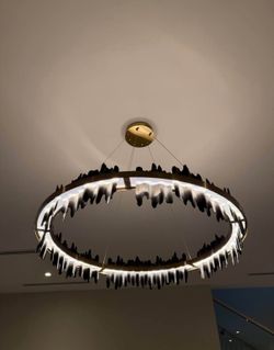 Black and gold chandelier