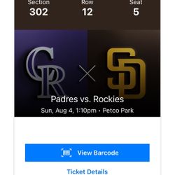 Padres Ticket