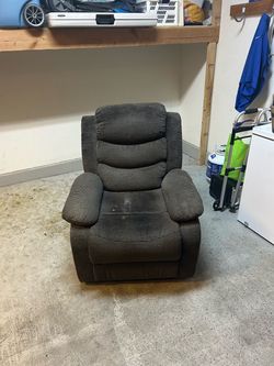 Brown Fabric Power Recliner Chair