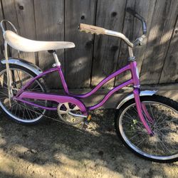 Purple Schwinn Banana Seat Bike 