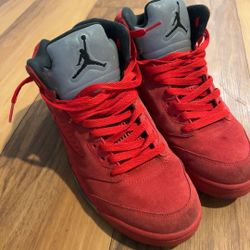 Retro 5s “red Suede”