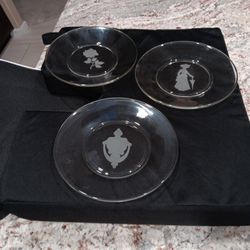 Beautiful Crystal Collector Etched Plates $10 Ea.
