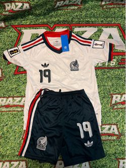 Youth size 5-6,6-7 Mexico Á. Fidalgo #19 Youth Soccer Jersey and Shorts Set